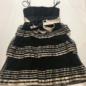 BCBG MAXAZRIA Black and Gold Dress Size 6